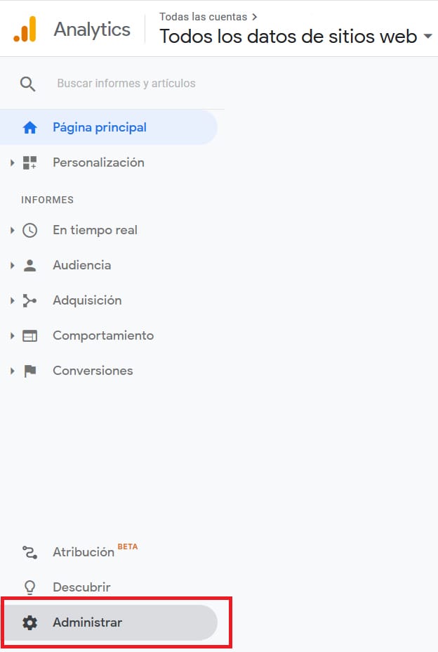 Como compartir acceso google analytics