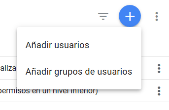 desplegable google analytics anadir usuarios