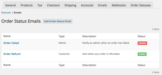 woocommerce order status manager email list1 550x254 1